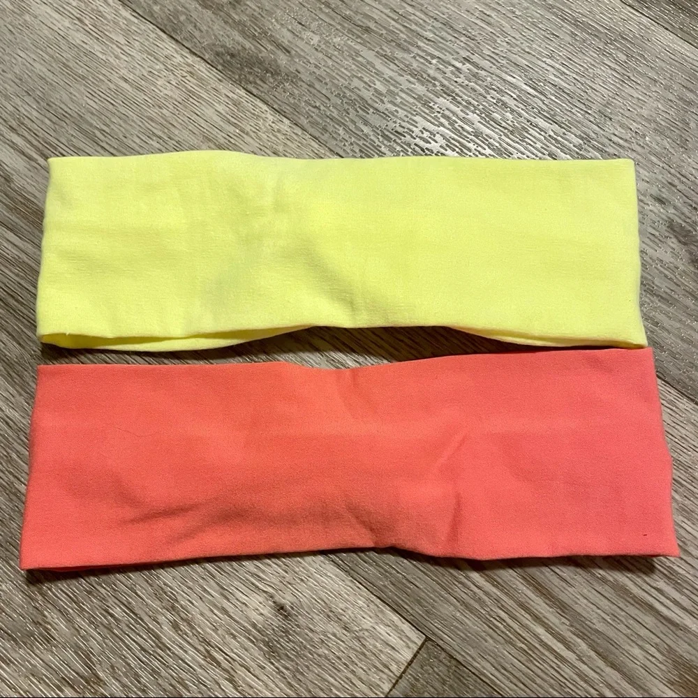 Twist Headbands Neon Yellow & Pink Handmade NEW